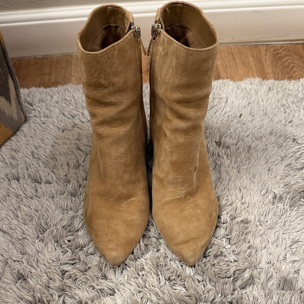 Sam Edelman Tan Suede Ankle Booties